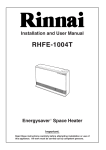 Rinnai RHFE-1004T User manual