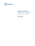 Westinghouse VR-4625 User`s manual