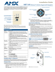 AMX Sensors and Receivers IR Installation guide