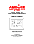 Aqua-Air Tempwise 2001 Specifications