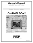 RSF Woodburning Fireplaces The CHAMELEON Owner`s manual