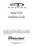 Avital 5103 Installation guide