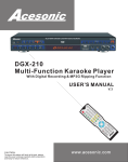 Acesonic DGX-210 User`s manual