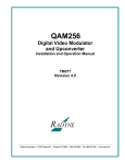 Radyne QAM256 Operating instructions