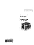 Wacker Neuson GP 2500A Operator`s manual