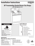 Whirlpool TGS325KQ2 Use & care guide