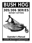 Bush Hog 306 Operator`s manual