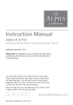 Alpha III AL910 Instruction manual