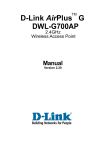 D-Link DWL-G700AP - AirPlus G Access Point Installation guide