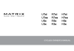 Matrix R3x Owner`s manual