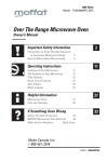 Moffat TVM1635WPC Owner`s manual