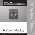 Atlantic Technology 172 PBM Instruction manual