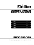 YORKVILLE AP800 Owner`s manual