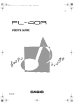 Casio PL-40R User`s guide