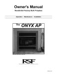 RSF Woodburning Fireplaces ONYX AP Owner`s manual