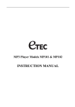 Etec MP101 Instruction manual