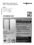 Viessmann VITODENS 200 WB2 Series Operating instructions