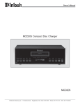 McIntosh MCD205 Owner`s manual