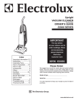 Upright VACUUM CLEANER OWNER`S GUIDE Z2900 SERIES