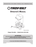 MTD Series 410 thru 420 Operator`s manual