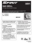 Weber Spirit SP-210 Owner`s manual