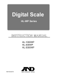 A&D HL-3000WP Product specifications