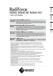 Eizo RadiForce RX840-AR User`s manual
