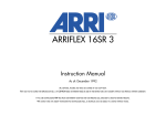 ARRI 16SR3 Instruction manual