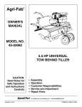 Agri-Fab 45-03082 Owner`s manual