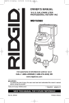RIDGID WD19560 Owner`s manual