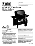 Weber Genesis 1300 LP Owner`s manual