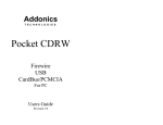 Addonics Technologies Pocket CDRW User guide