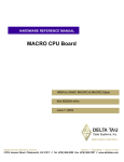 Delta Tau MACRO CPU BOARD 4Ax-602804-xHxx Specifications