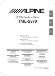 Alpine HCE-C105 - Rear View Camera System Owner`s manual