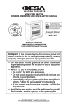 Master VMH3000TNA Installation manual