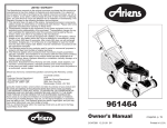 Ariens A160H22 (96146000) Owner`s manual
