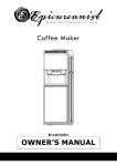Epicureanist EP-COFCOM1 Owner`s manual