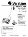 Vacuum Cleaner Ownerʼs Guide Model SP6952