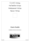 AGA Falcon 110 Gas Technical data