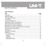 UNI-T UT712 Specifications