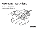 Muratec F-100 Operating instructions