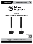 Atlas A-line Acoustic ELI2K-B Owner`s manual