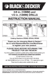 Black & Decker DR560 Instruction manual