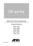 A&D GH Series Specifications