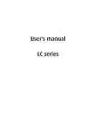 Barco LC series R5976934 User`s manual
