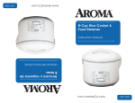 Aroma ARC-928S Instruction manual