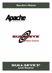 Apache Technologies Bullseye 3 Operator`s manual