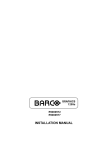 Barco R9000977  Installation manual