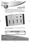 Radio Shack 4-Channel Stereo Microphone Mixer User`s guide