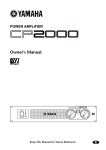Yamaha CP2000 Owner`s manual